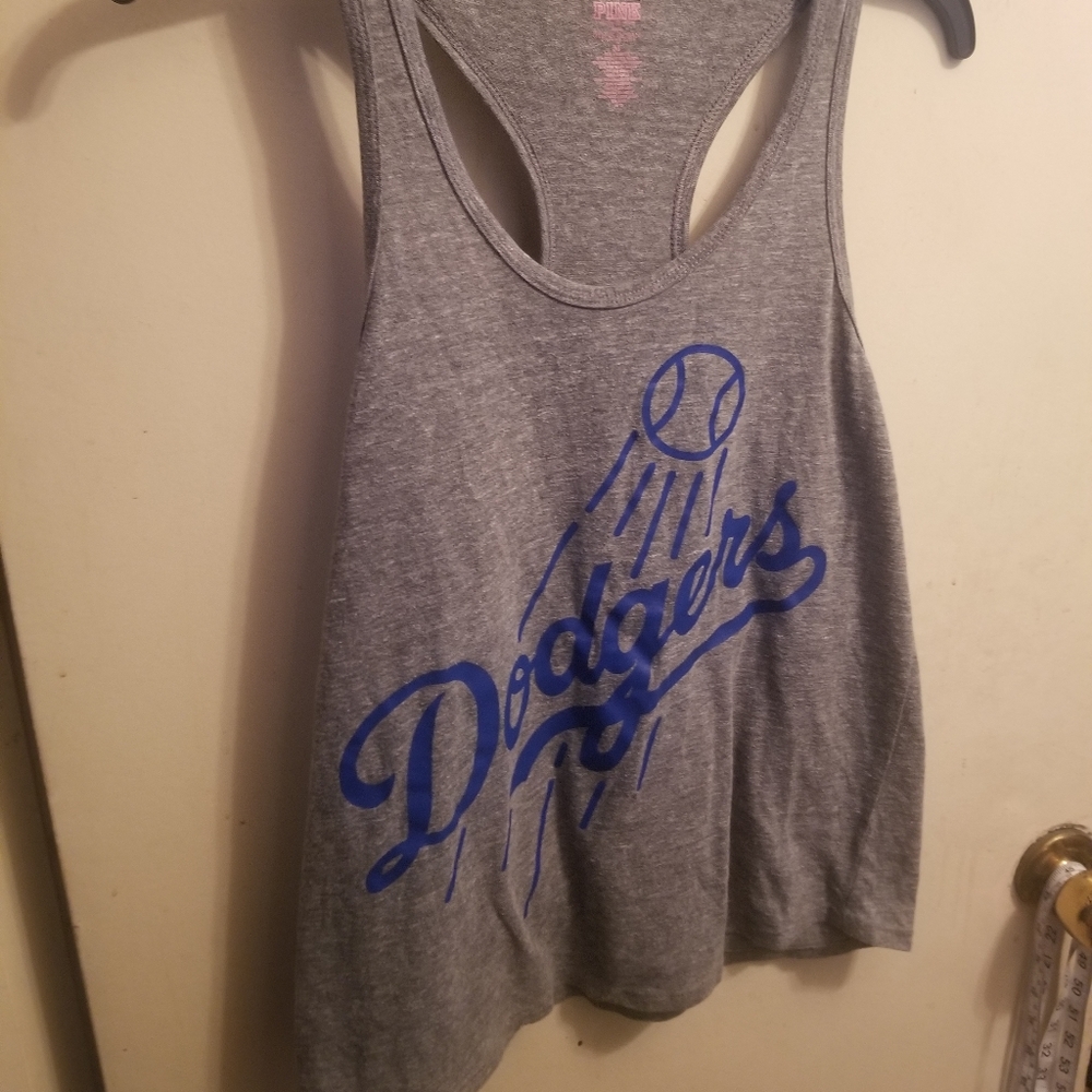 Pink Dodgers tank top